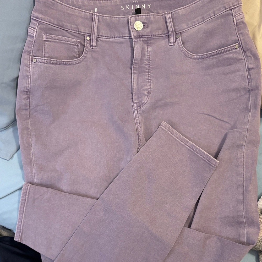 White House Black Market Lavender Skinny Jeans